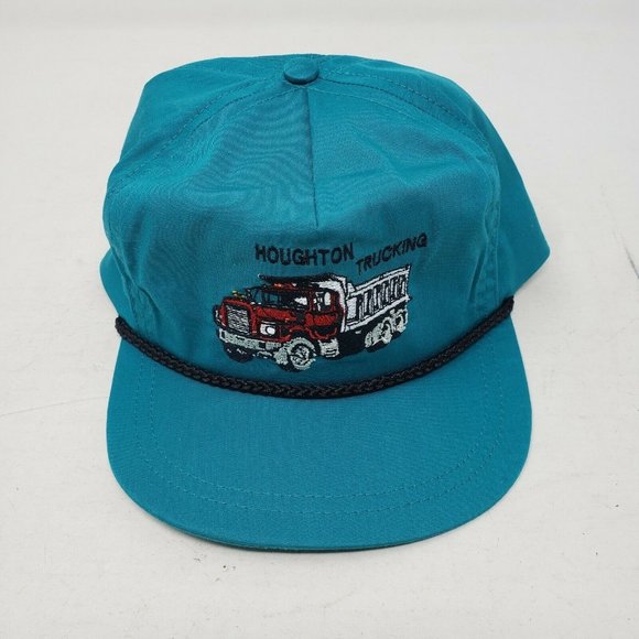 Vintage Houghton Trucking Strapback Trucker Baseball Hat...